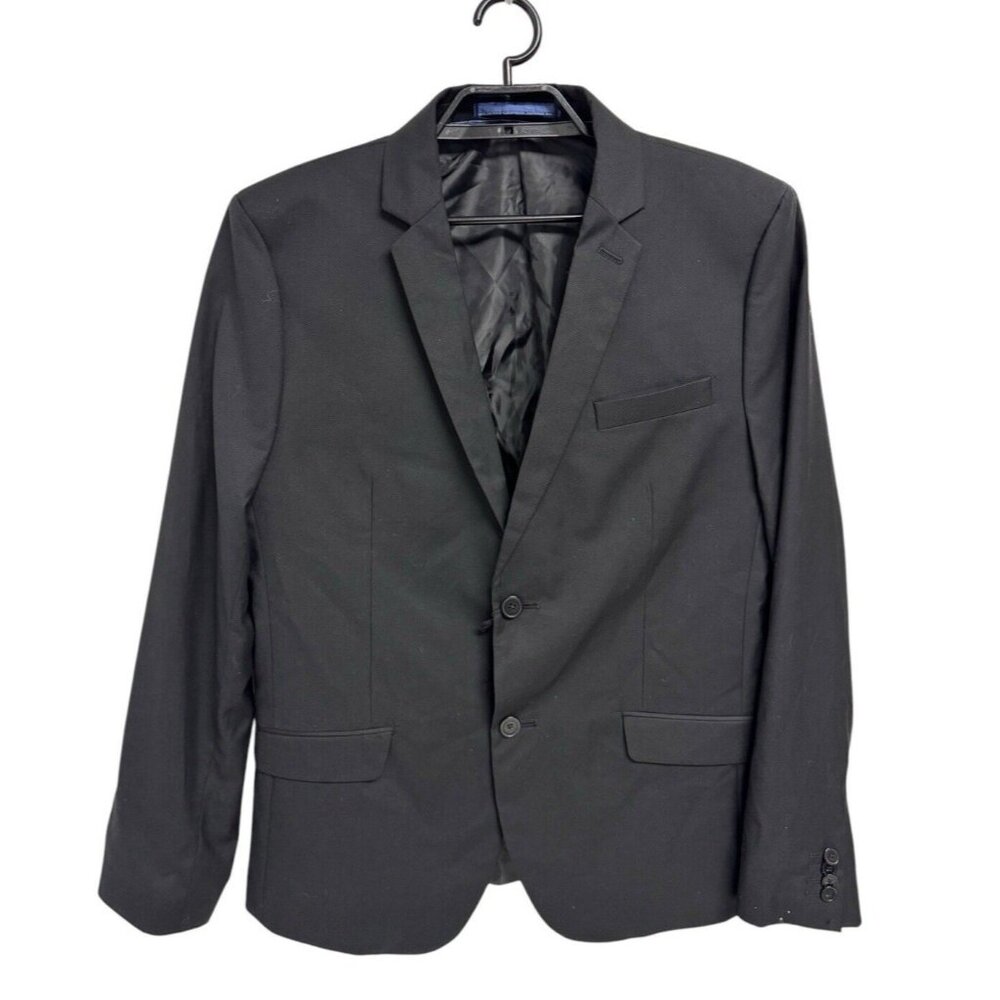 Markham Men's Core Skinny Black Suit slim Black Blazer two button front size 42